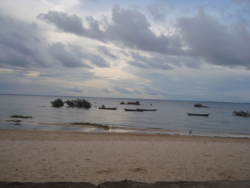 Entardecer na praia de Pindobal, 48 Km de Santar�m.